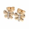 gold plated earrings with exclusive cubic zirconia